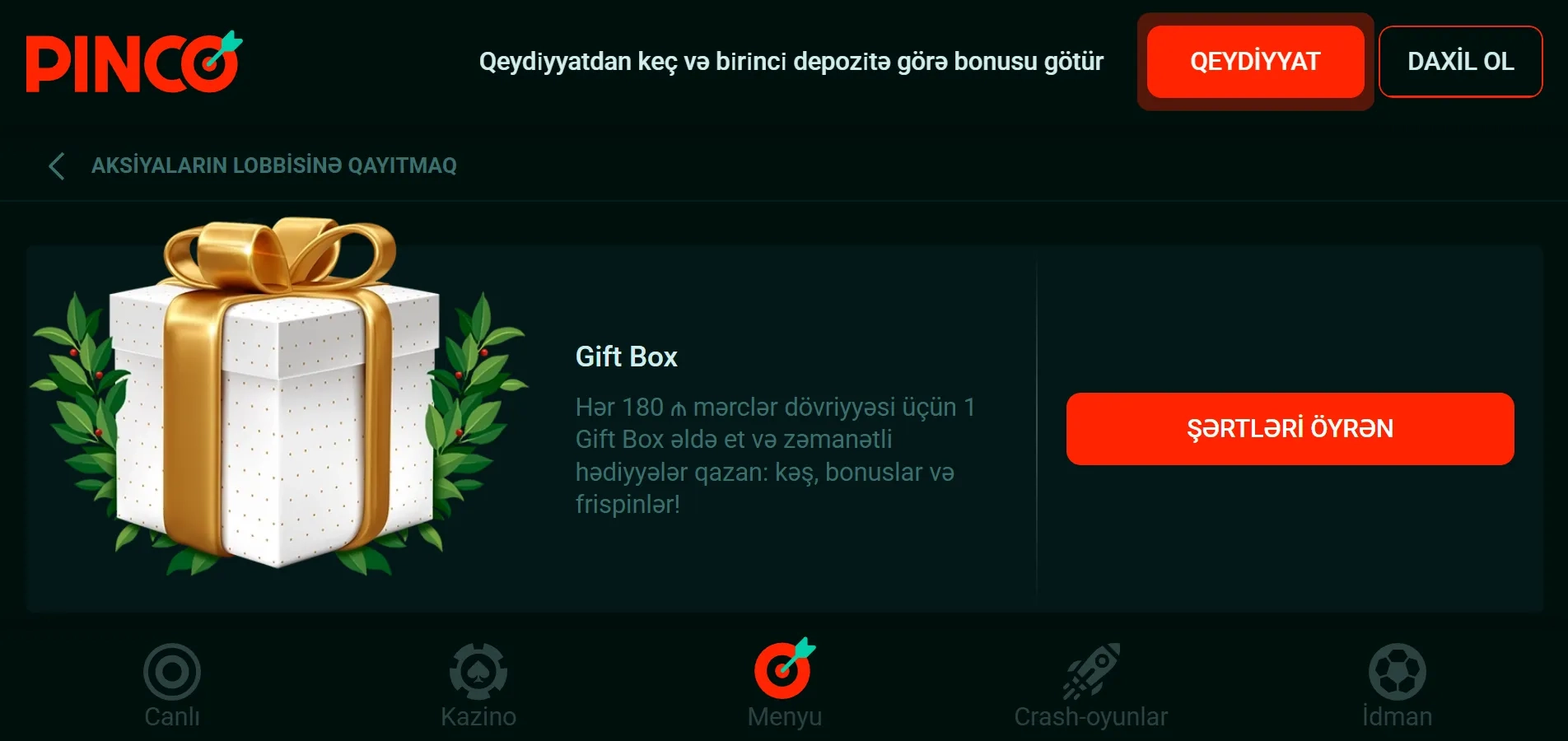 Aktiv istifadəçilər üçün gündəlik kampaniyalar